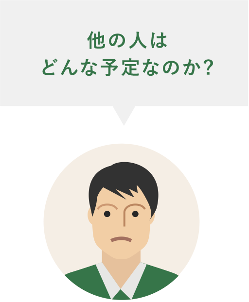 他の人はどんな予定なのか?